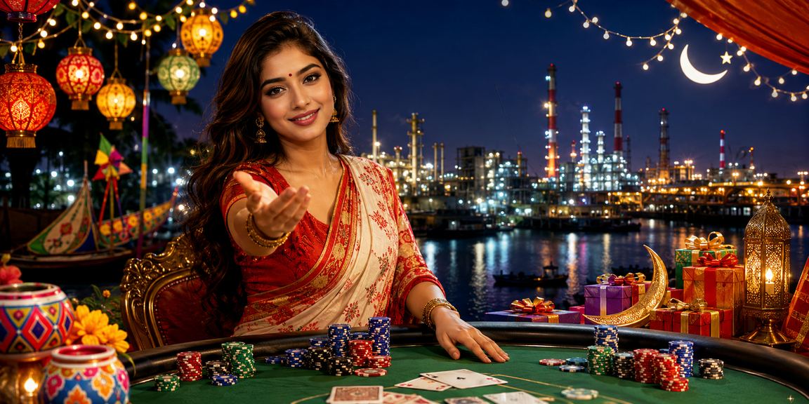 নারায়ণগঞ্জে ঈদ উৎসবে পোকার গেম উপভোগ করছেন খেলোয়াড়রা